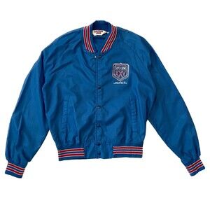 Vintage 1991 Tampa Florida Super Bowl Letterman Jacket Blue Size M Unisex